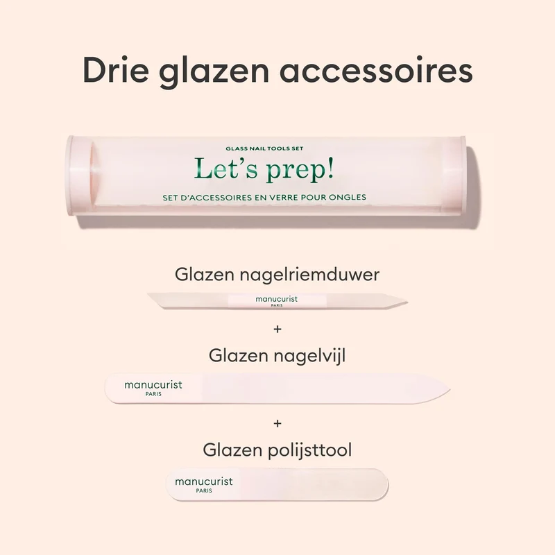 Trio Accessoires en verre pour ongles
