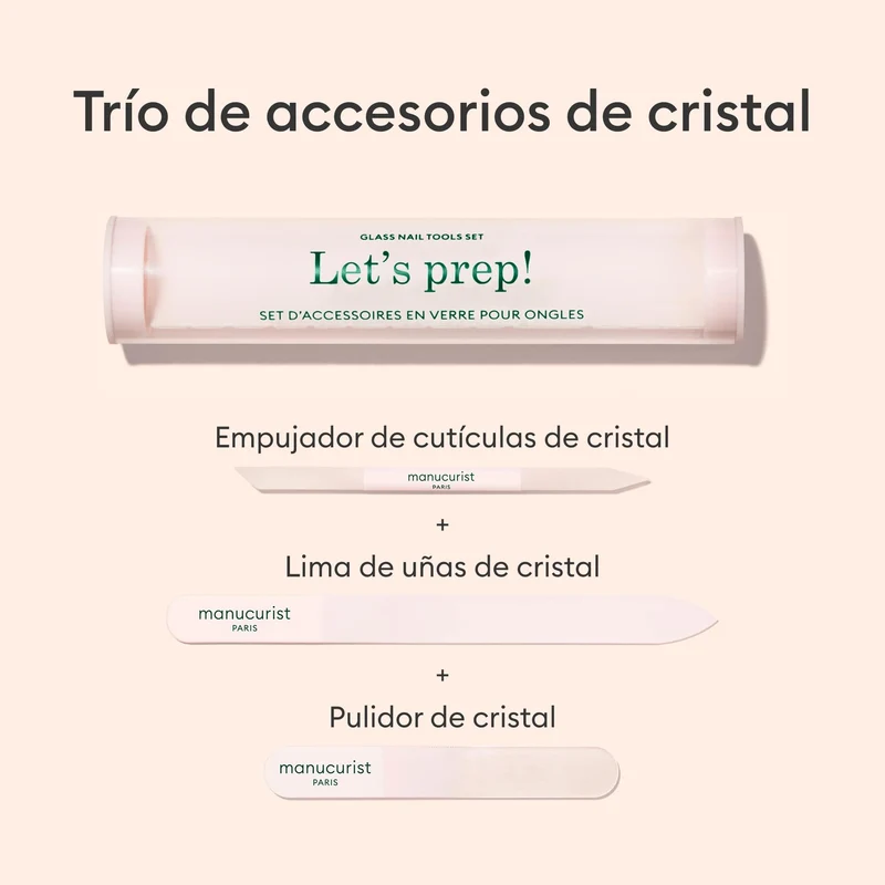 Trio Accessoires en verre pour ongles