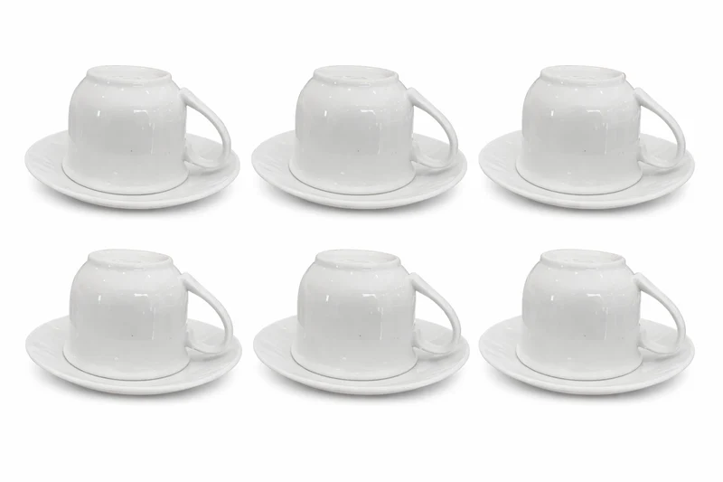 Ensemble tasse avec sous-tasse 6 pièce