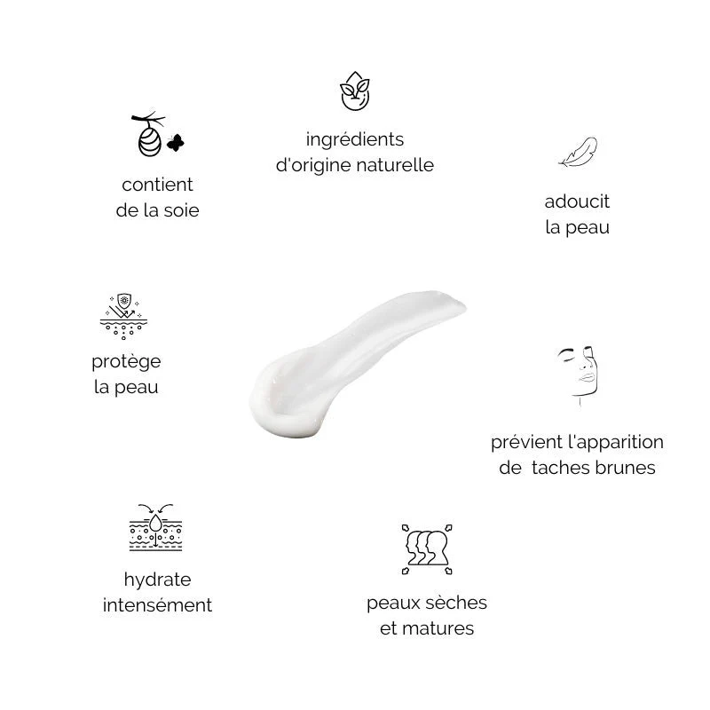 Crème de nuit à base de soie