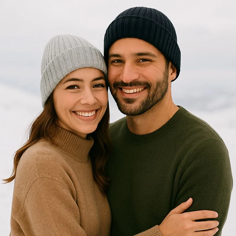 Bonnet hiver soie et cachemire