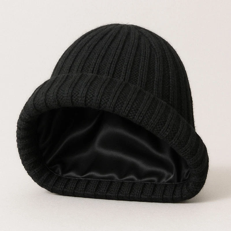 Bonnet hiver soie et cachemire