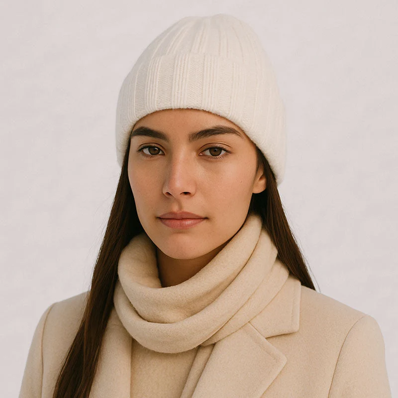 Bonnet hiver soie et cachemire