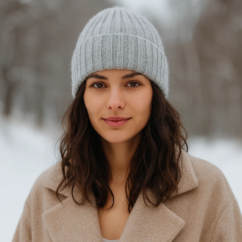 Bonnet hiver soie et cachemire