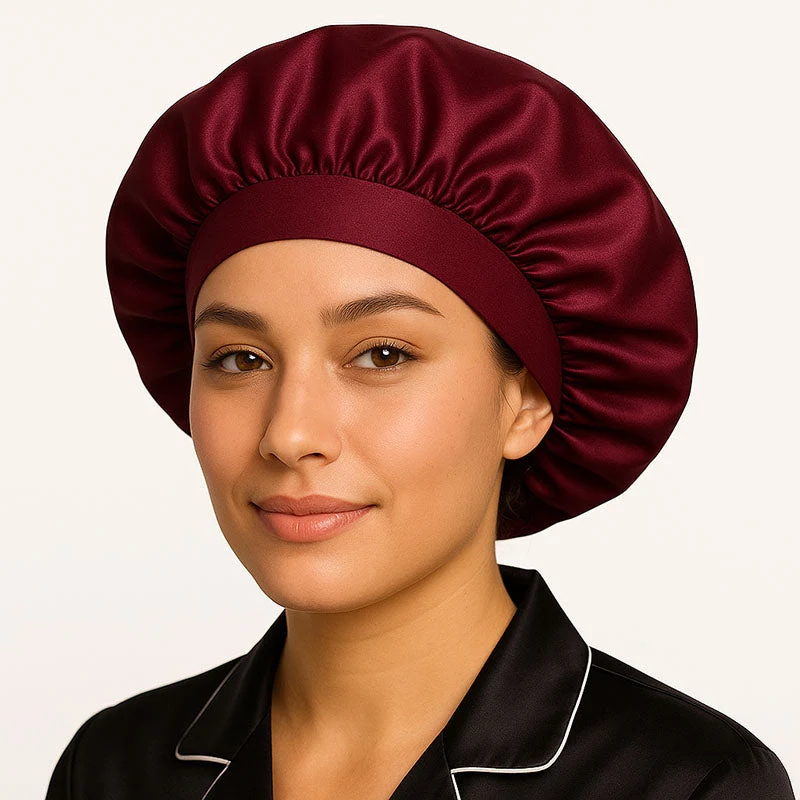 Bonnet de nuit en soie