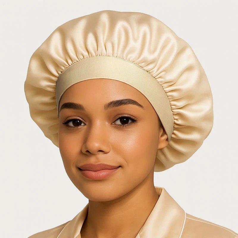Bonnet de nuit en soie