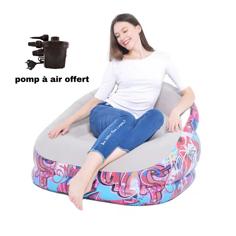 Fauteuil gonflable plus pompe à air offert