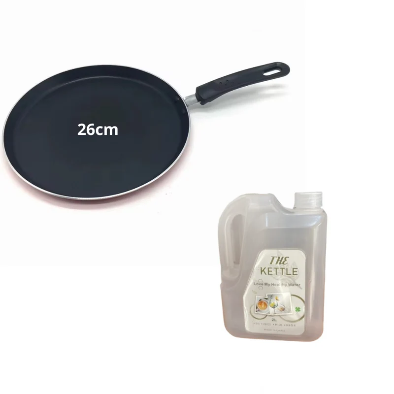 Poêle crêpe 26cm plus bouteille 2L
