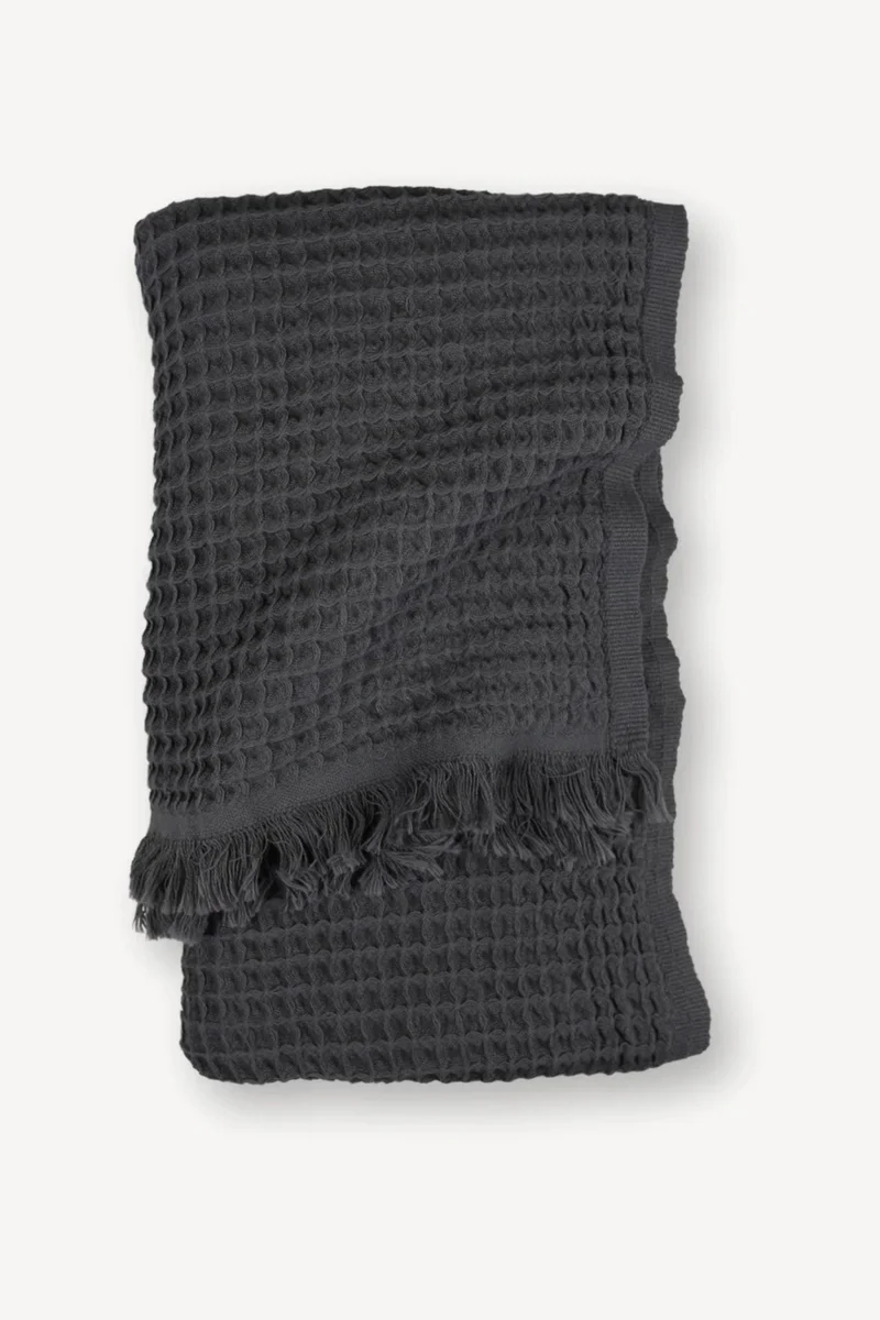 Serviette pour le corps - Gaufré français - Anthracite