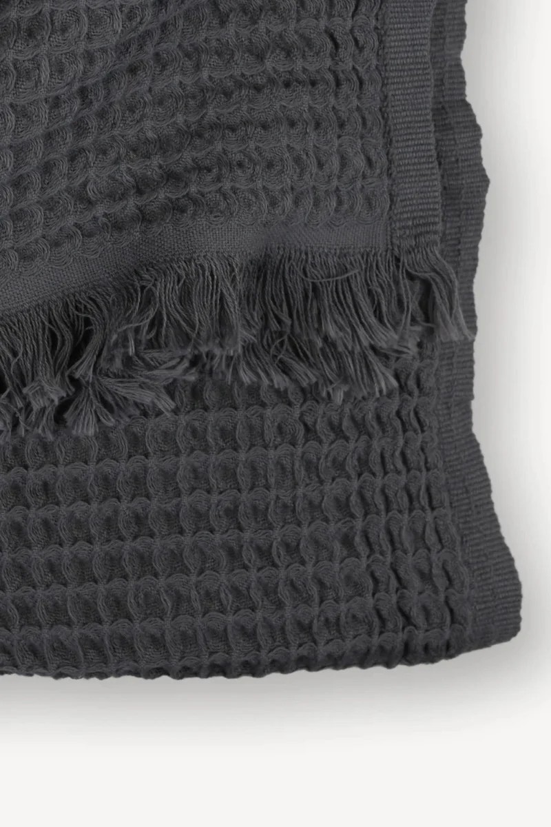 Serviette pour le corps - Gaufré français - Anthracite