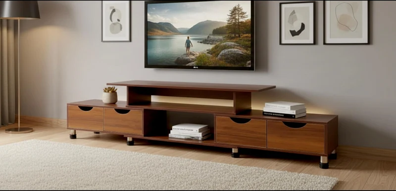 Meuble TV moderne en bois – 110 cm | Design élégant avec rangement, livraison gratuite à dakar