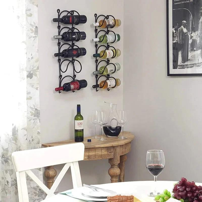 Porte bouteilles mural en fer