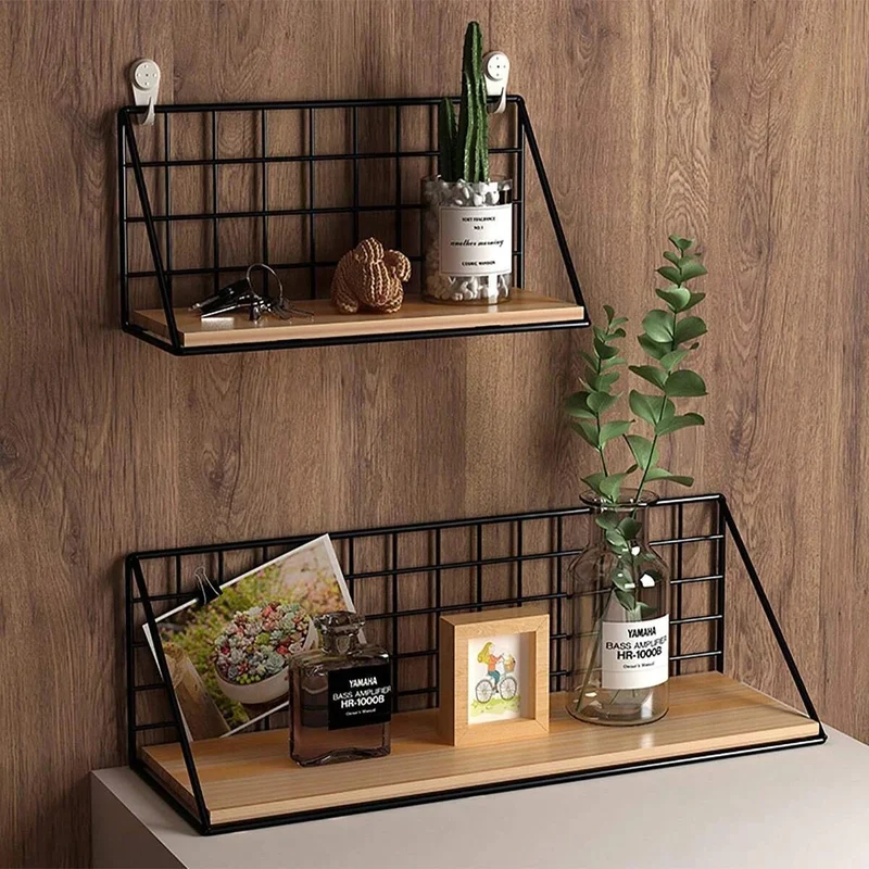Etagere en métal et en bois