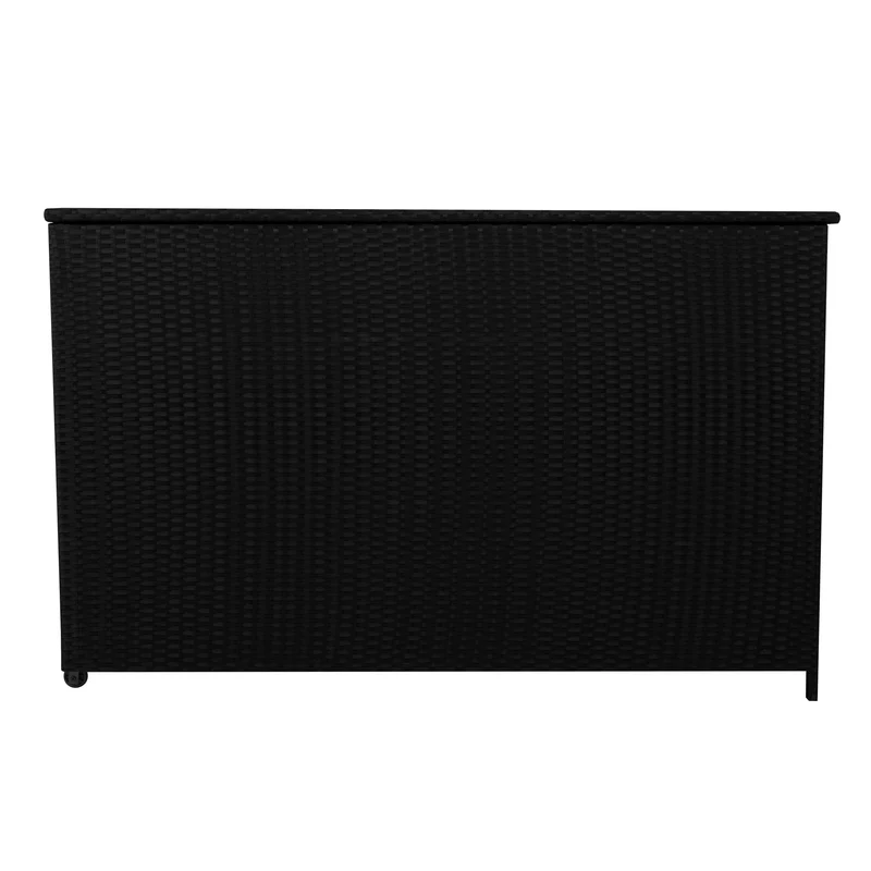 Coffre de Rangement d'Extérieur en Rotin Noir - 996 L