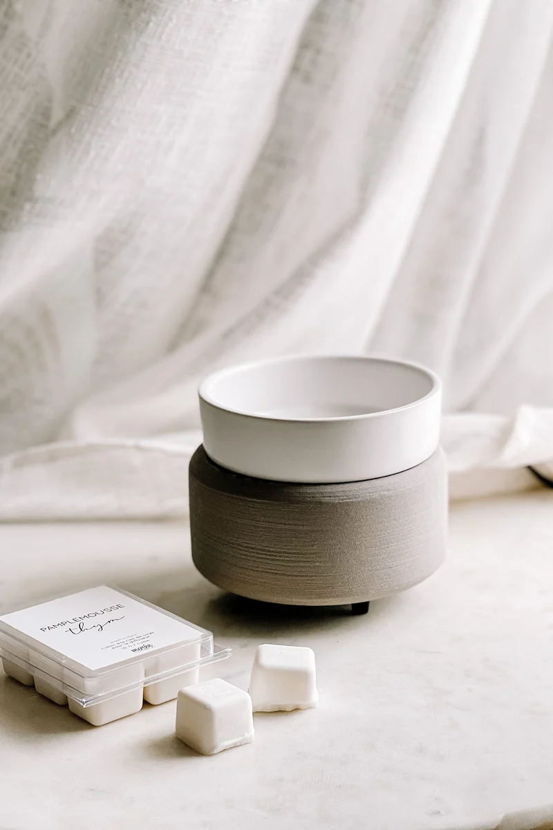 DIFFUSEUR CUBES DE CIRE - 2 en 1 - Gris