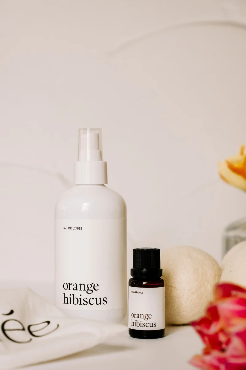 ENSEMBLE LESSIVE - Orange hibiscus - Fragrance, eau de linge et balles de séchage