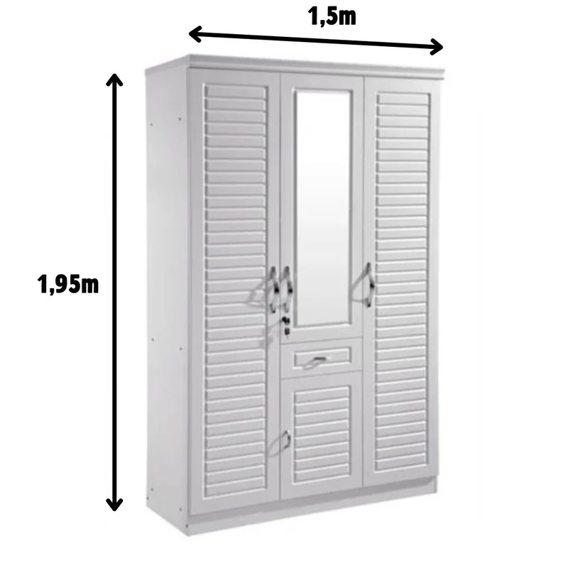 Armoire 3 battants en bois