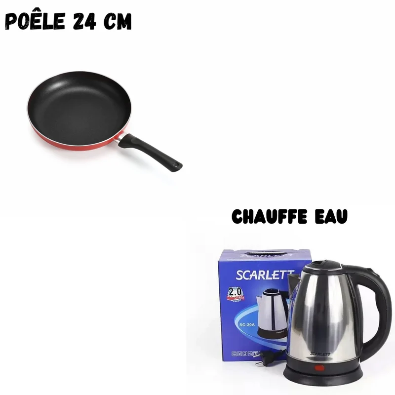 Poêle 24 cm plus bouilloire 2 litres