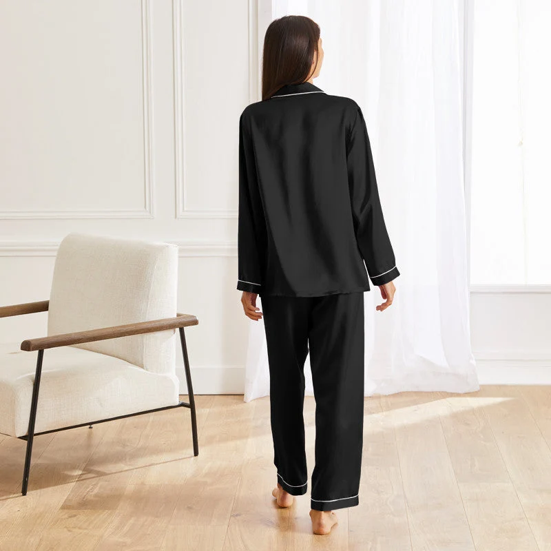 Pyjama long en soie