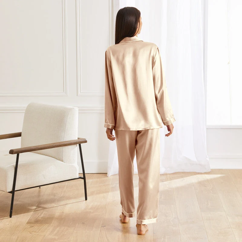 Pyjama long en soie
