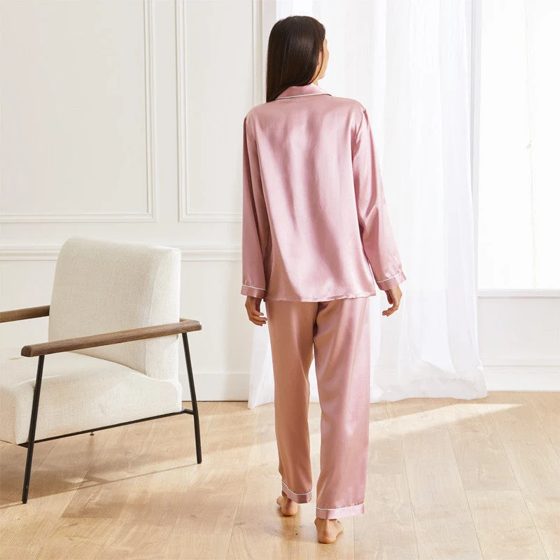 Pyjama long en soie