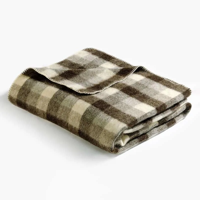 Plaid pure laine écologique 400g écossais
