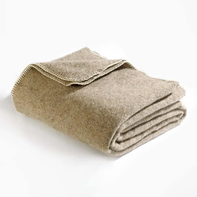 Plaid pure laine écologique 400g uni