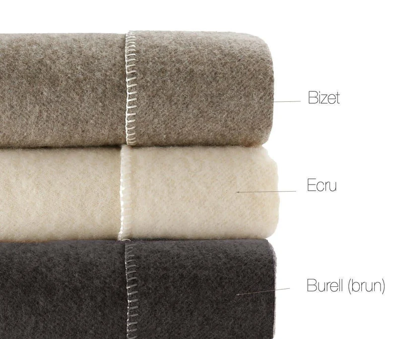 Plaid pure laine écologique 400g uni