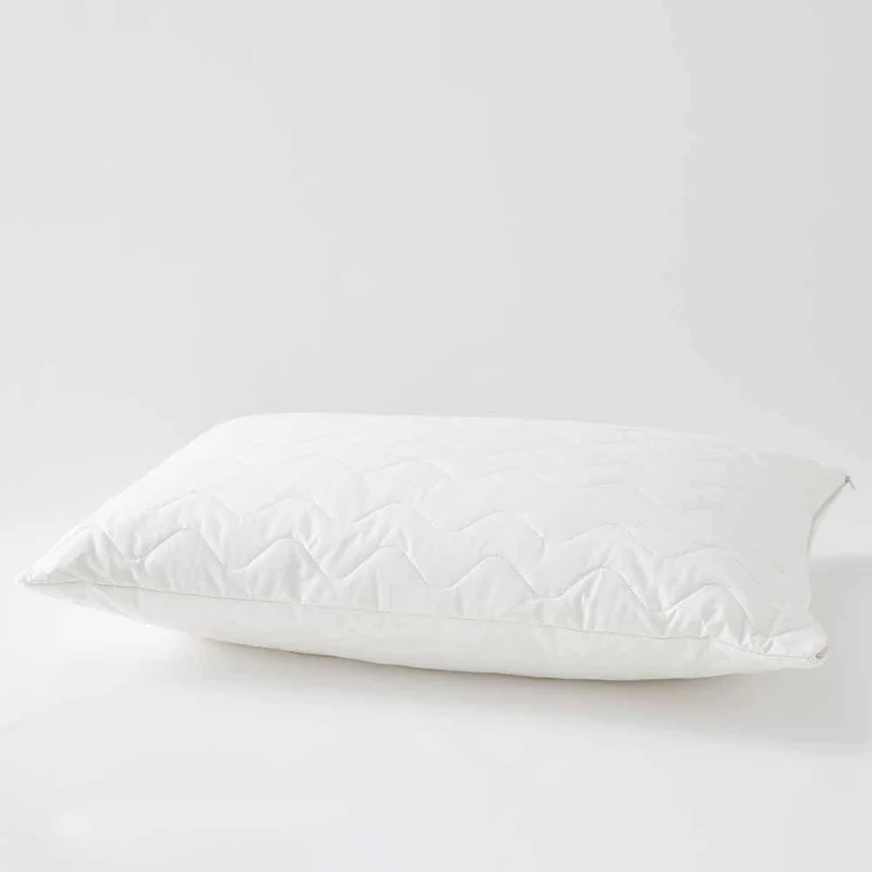 Pack 2 oreillers coton bio et laine confort modulable Edelweiss