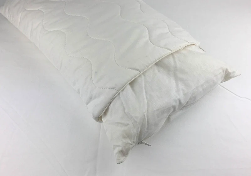 Pack 2 oreillers coton bio et laine confort modulable Edelweiss