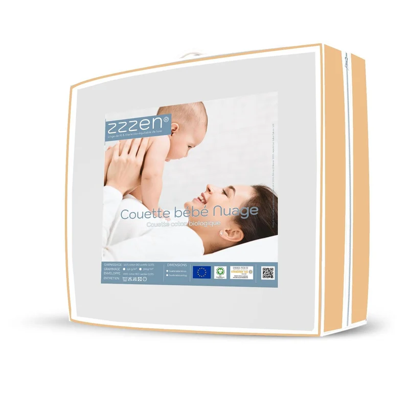 Pack couette bébé bi-matière coton bio & laine bio Edelweiss