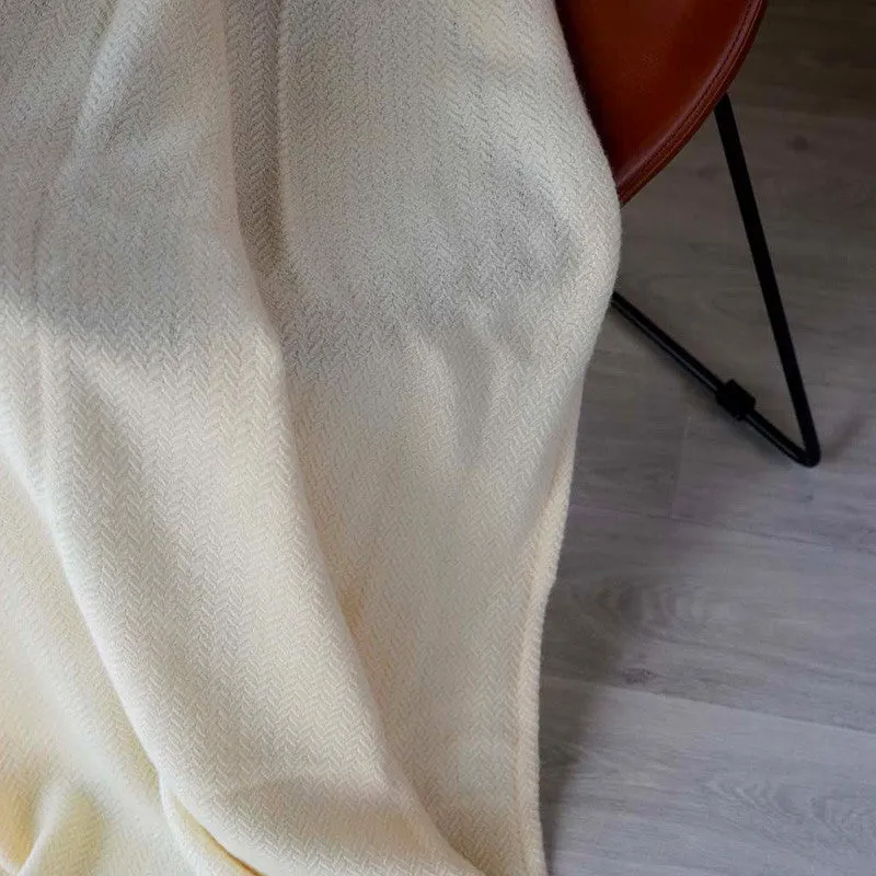 Plaid en soie et laine