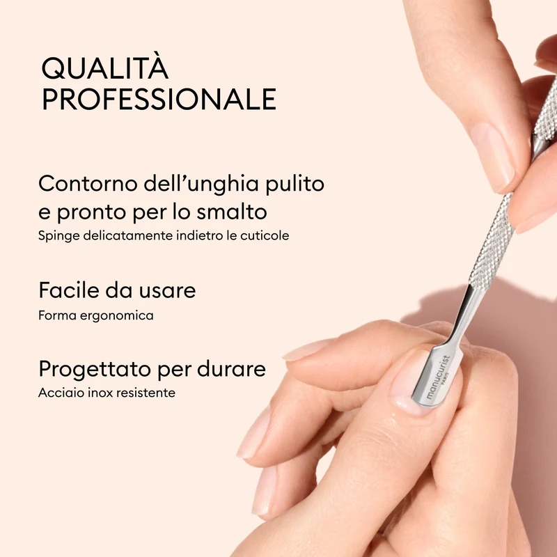 Pousse-cuticules en acier