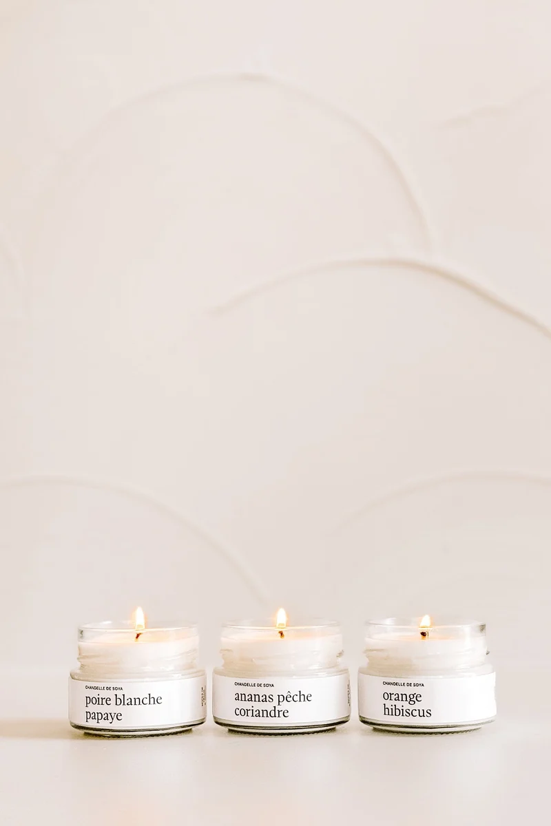 TRIO CHANDELLES DE SOYA - Fruitées - 106 ml