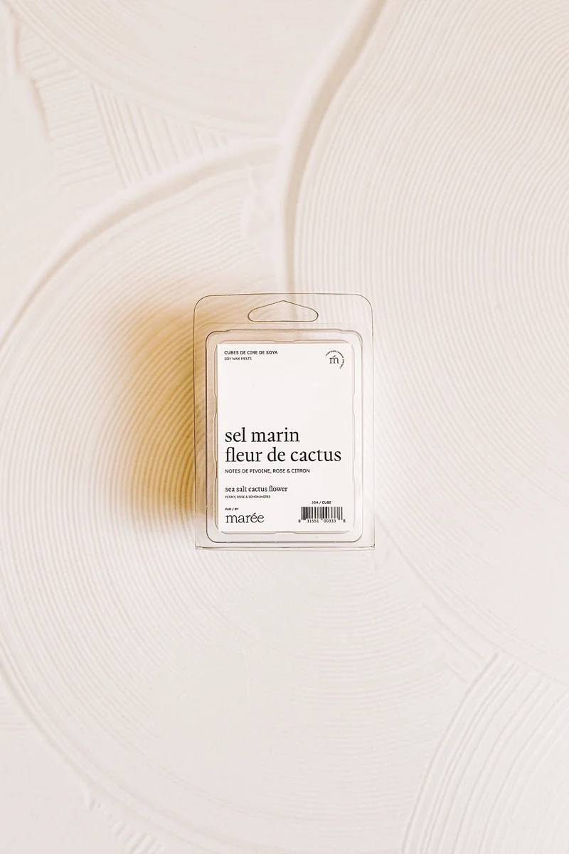 CUBES DE CIRE DE SOYA POUR DIFFUSEUR - Sel marin fleur de cactus