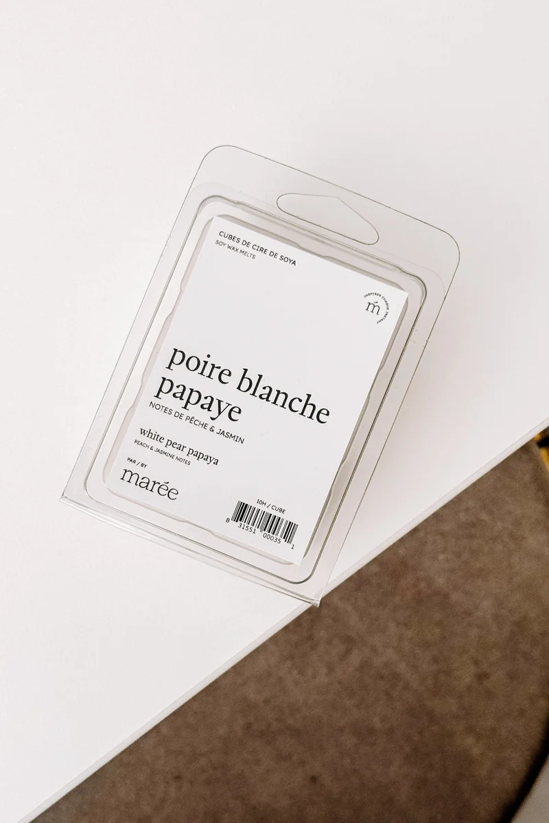 CUBES DE CIRE DE SOYA POUR DIFFUSEUR - Poire blanche papaye