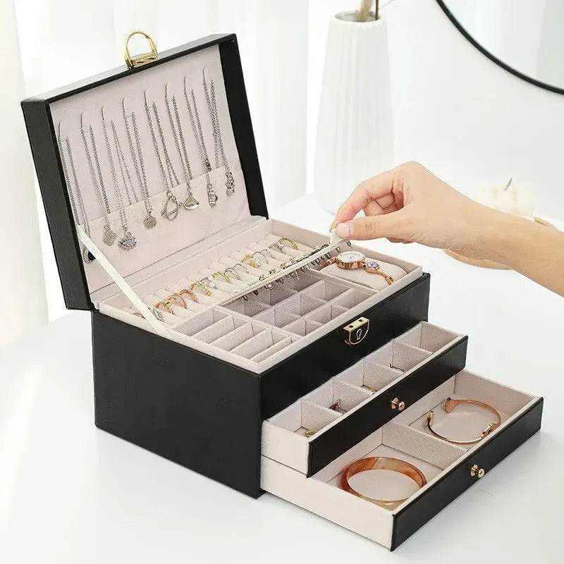 Boite à bijoux en cuir
