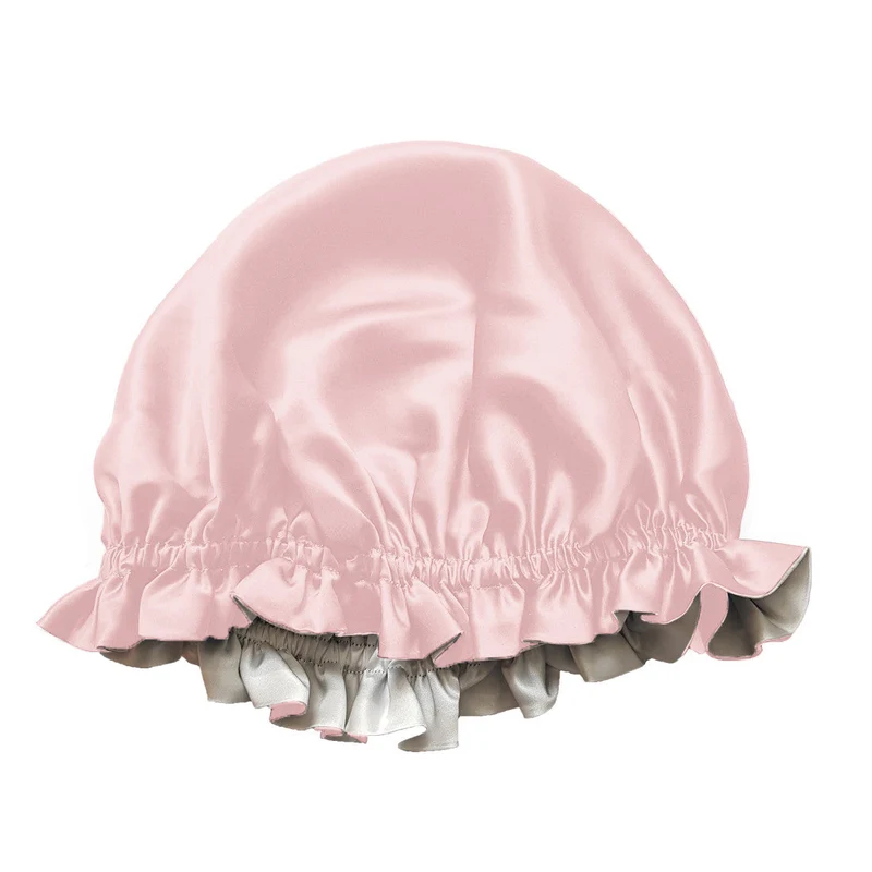 Bonnet de nuit en soie réversible