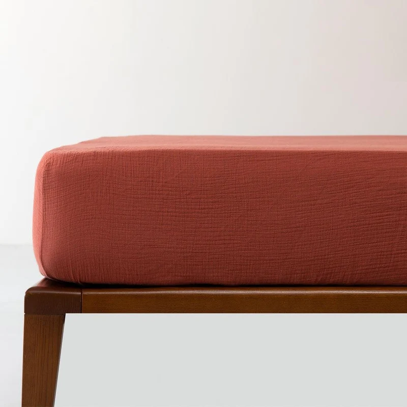 Drap housse en gaze de coton