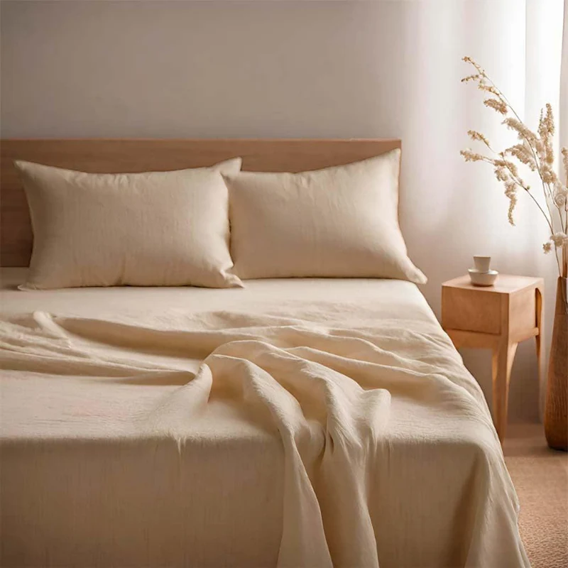 Drap plat en gaze de coton