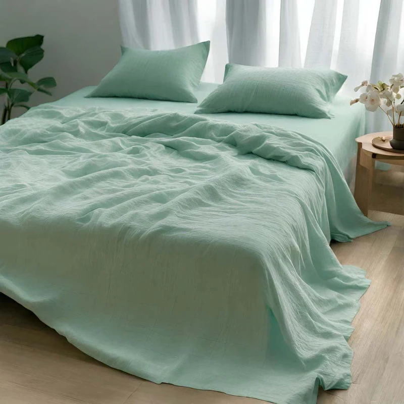 Drap plat en gaze de coton