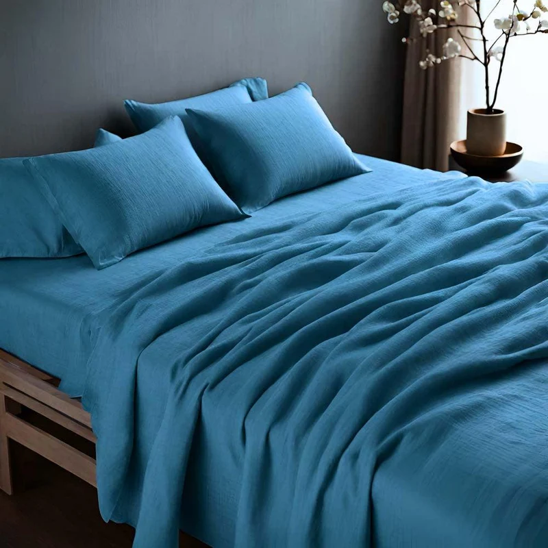 Drap plat en gaze de coton