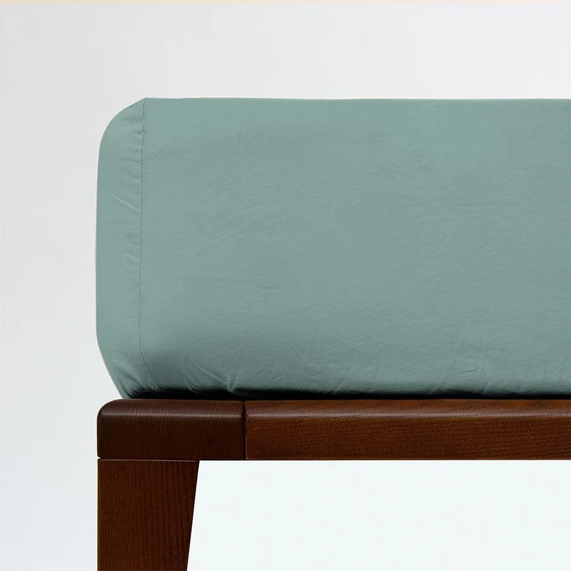 Drap housse coton lavé