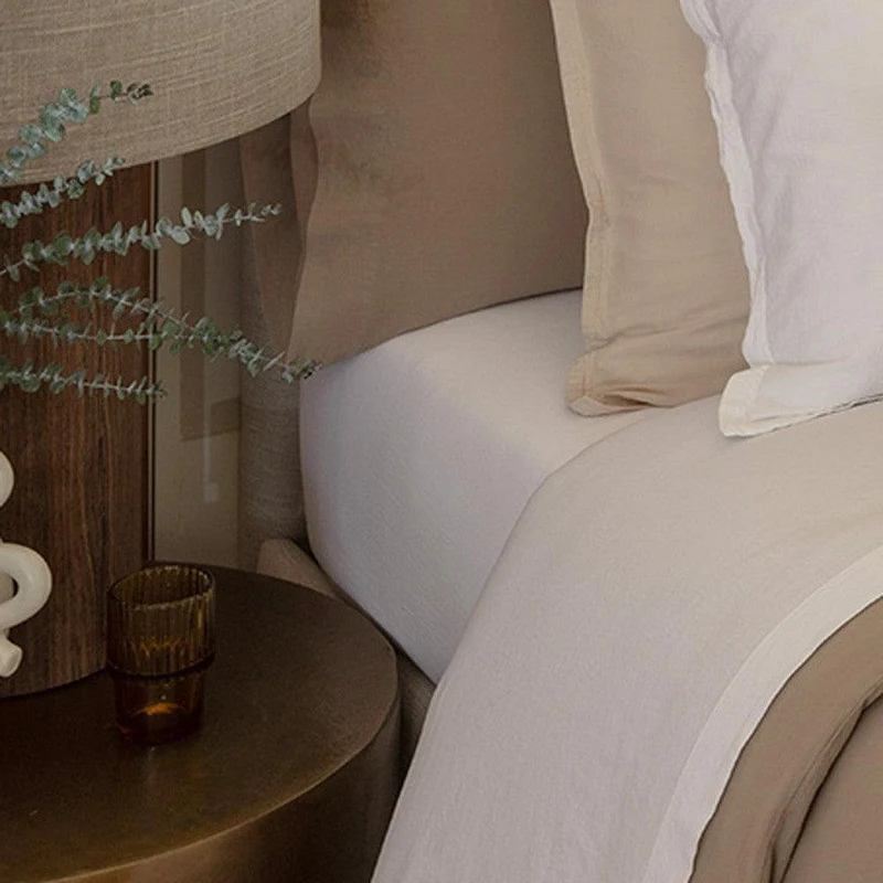 Drap housse coton lavé