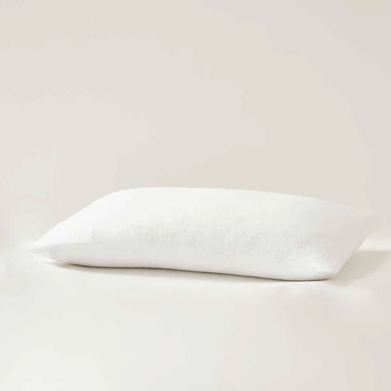 Protège oreiller en flanelle 100% coton bio Blanc