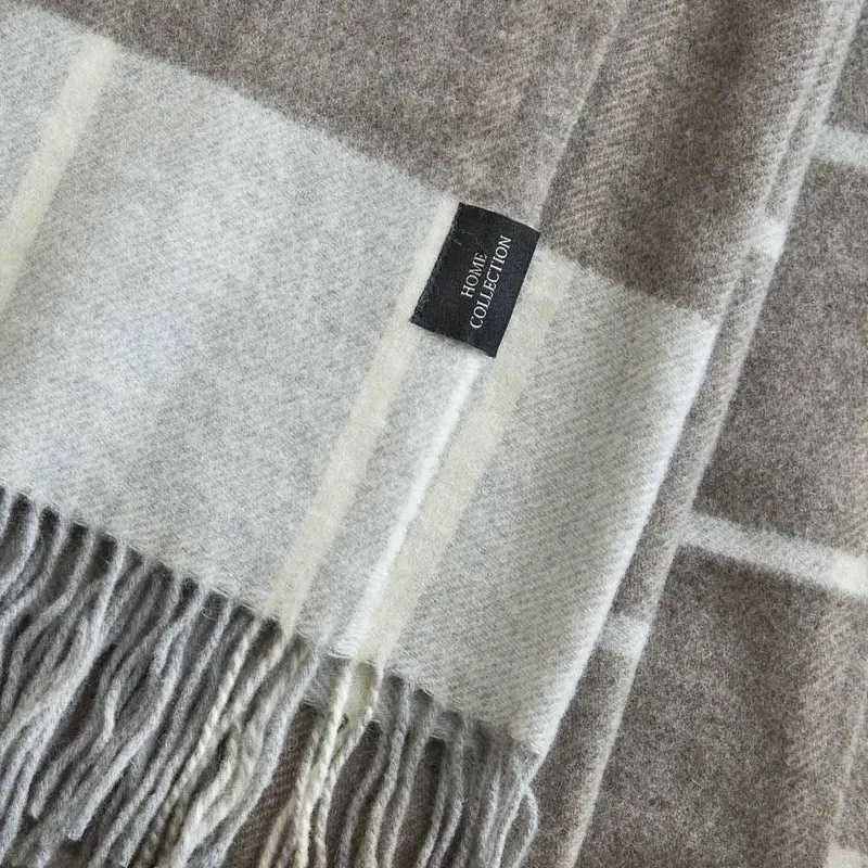 Plaid pure laine Mérinos & Cachemire Ossau carreaux