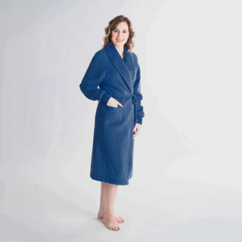 Robe de chambre croisée col chale 7/8 ème