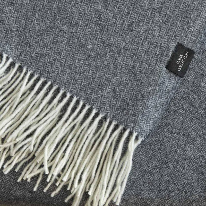 Plaid pure laine Mérinos & Cachemire Ossau uni