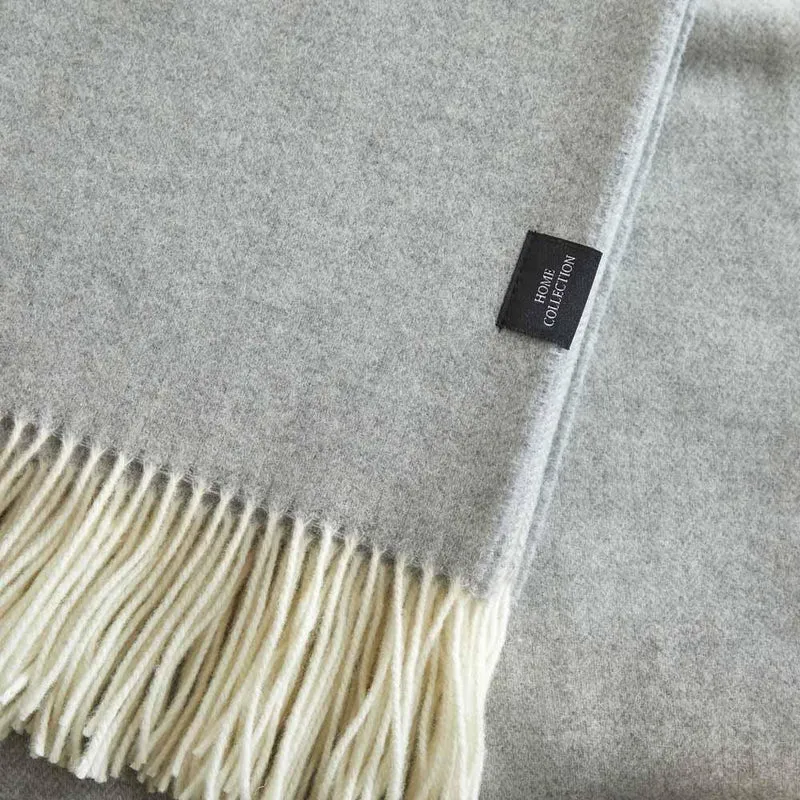 Plaid pure laine Mérinos & Cachemire Ossau uni