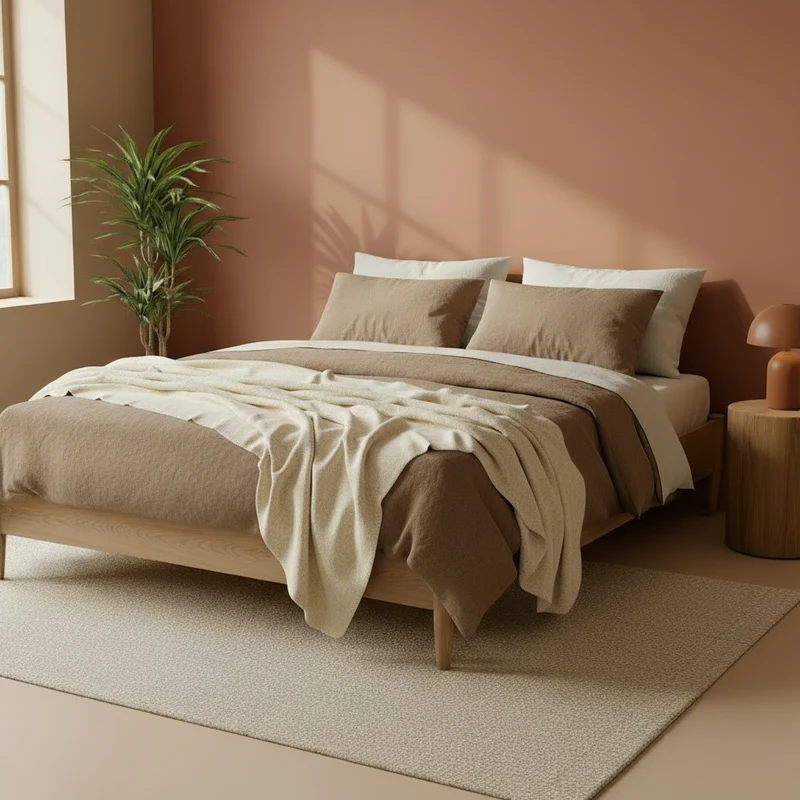 Couverture pure laine écologique Hiver 400g unie